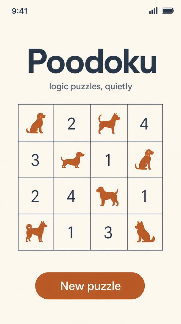 Poodoku app screenshot
